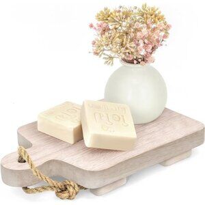 Rustic Wood Riser for Kitchen and Bathroom Farmhouse Decor Pedestal Stand